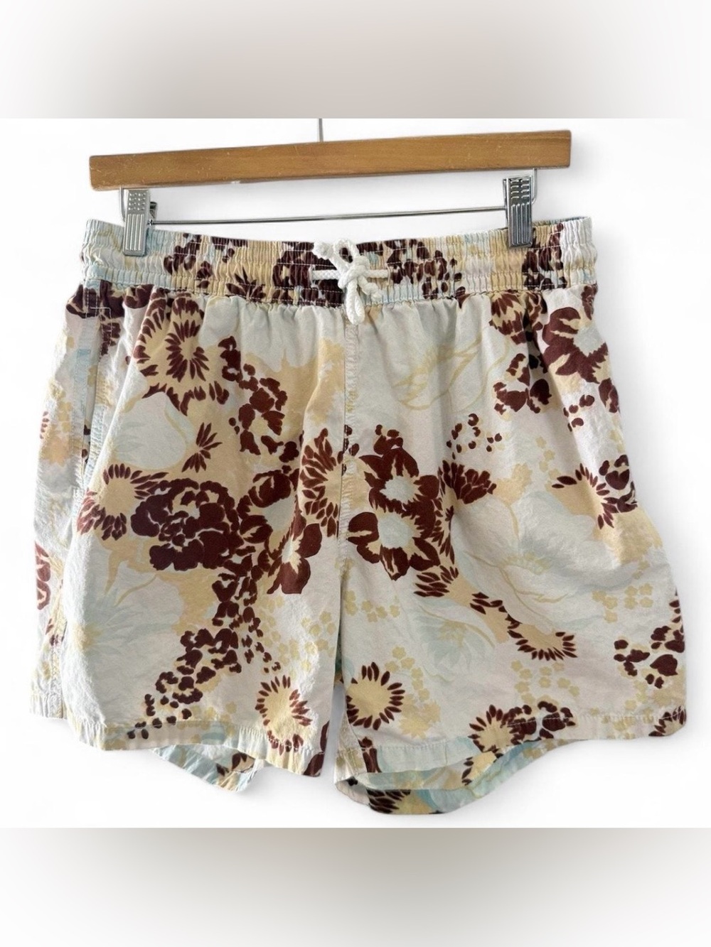 Vintage VILEBREQUIN Print Floral Multicolor Men’s Swim Trunks Shorts XL Vacation